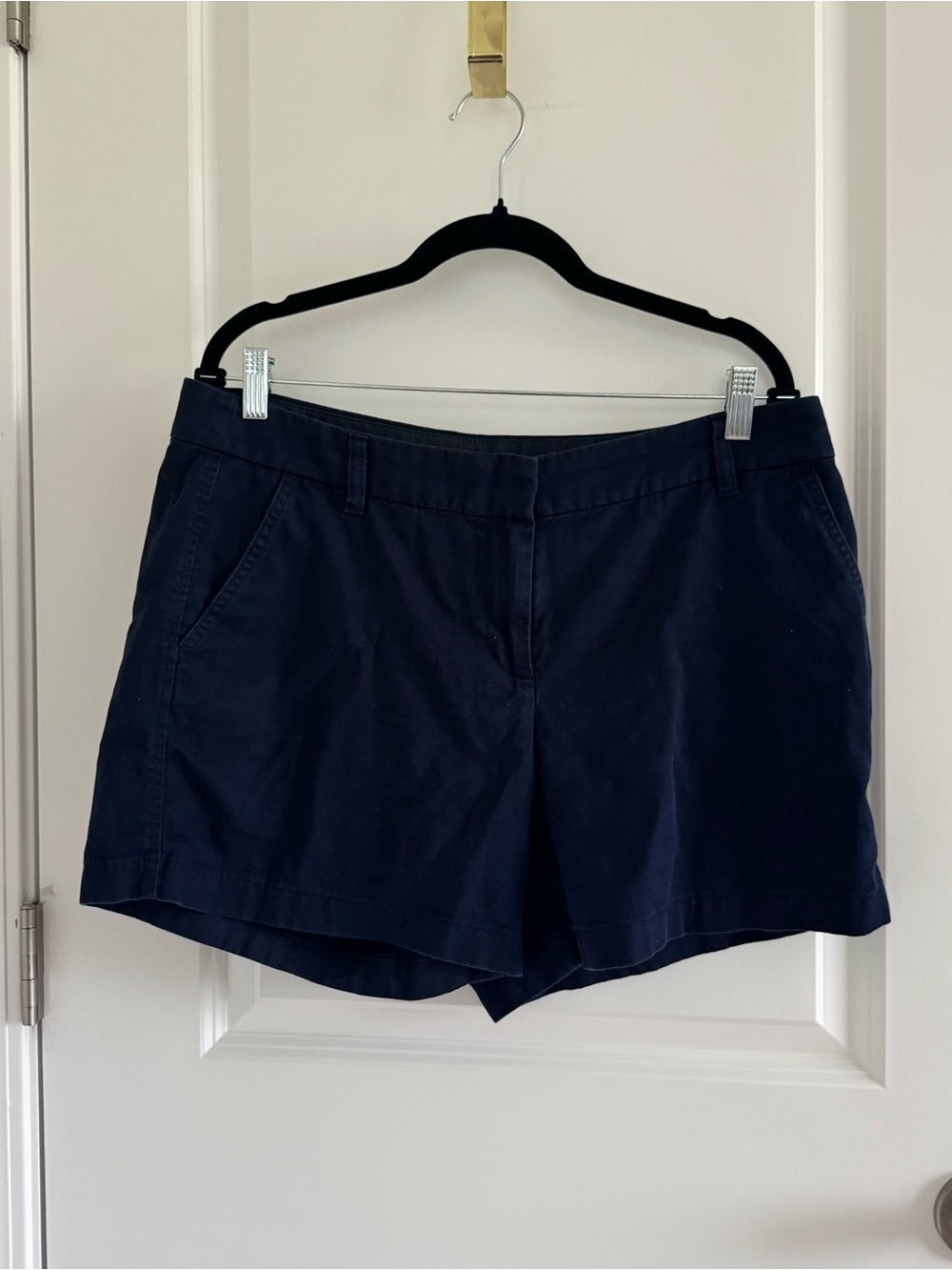 J. Crew Navy Tailored Cotton Bermuda Shorts